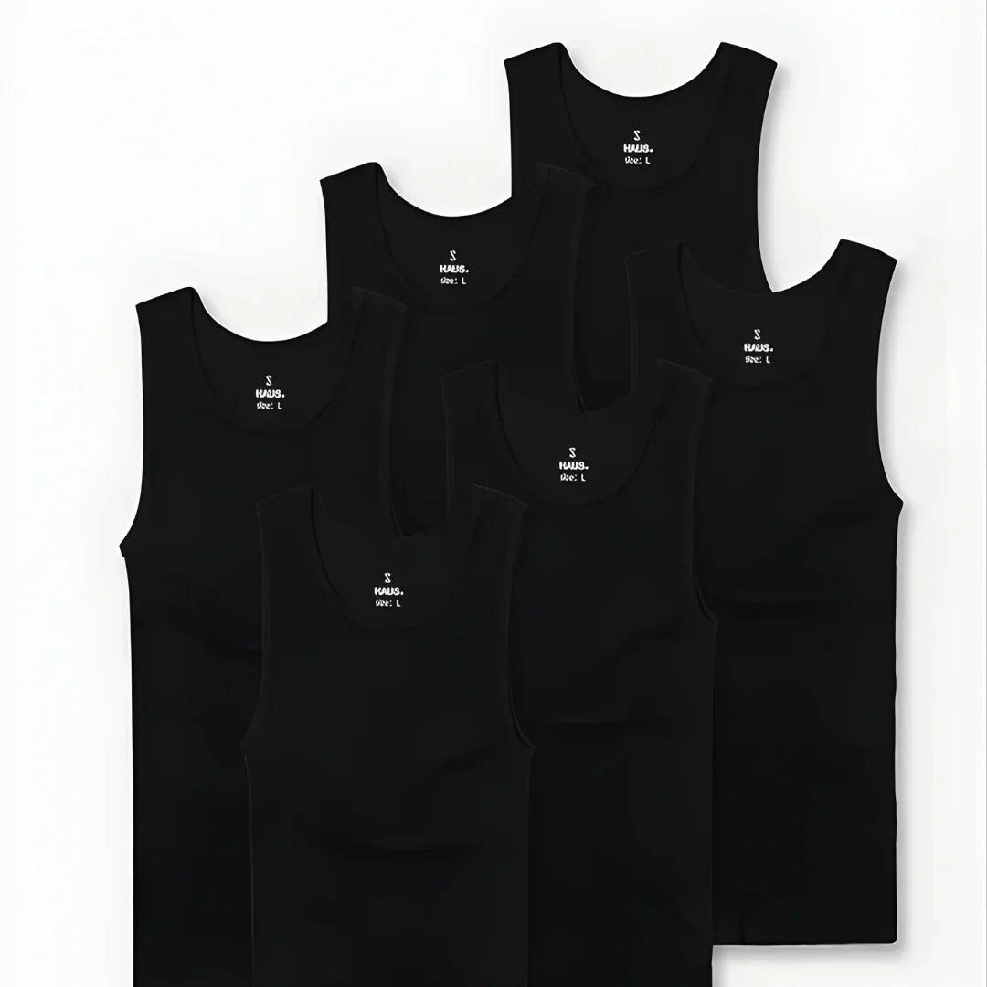 Premium Ultra-Soft Cotton Fitted Tank Top 3-Pack Bundle